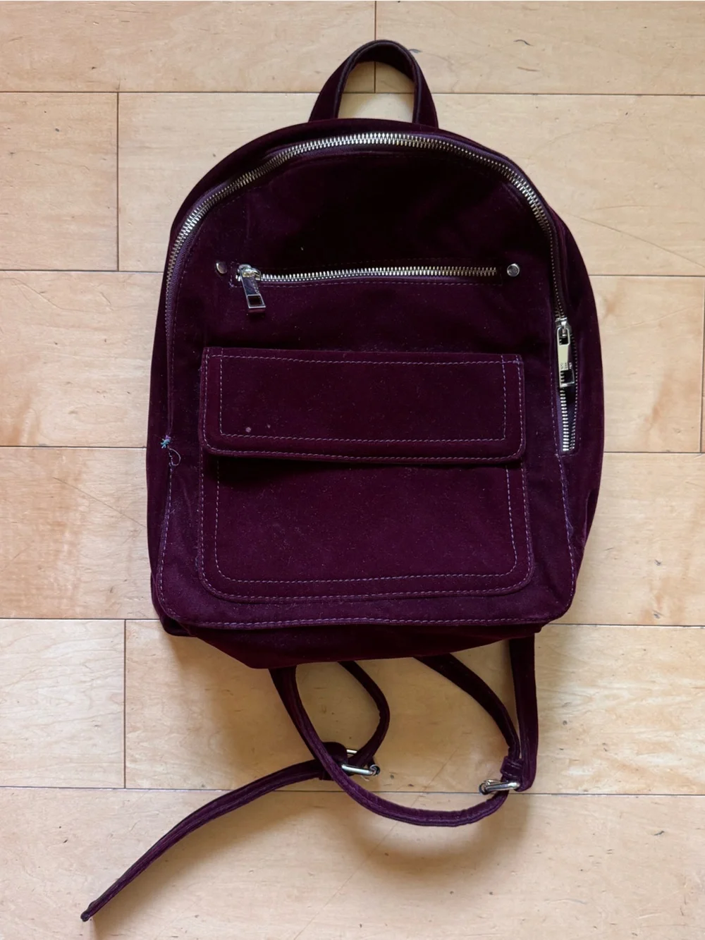 GAP Burgundy Mini Velvet Backpack Bag preppy classic ballet core retro luxury